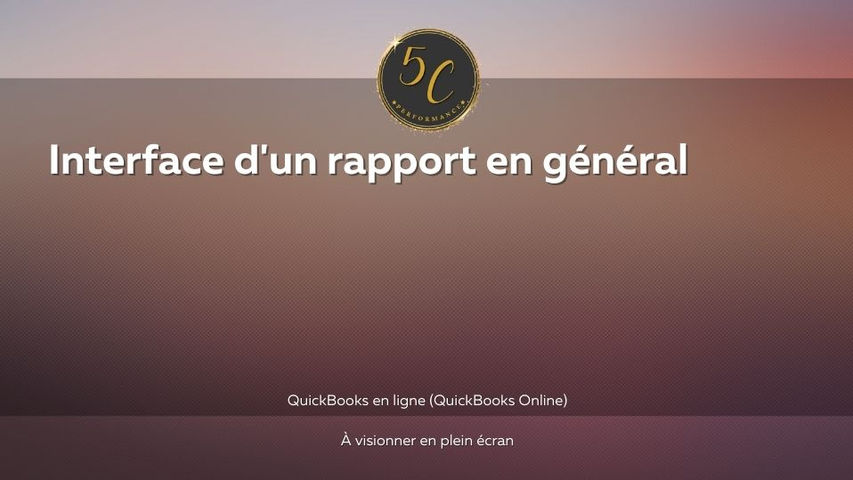 Interface d'un rapport en général